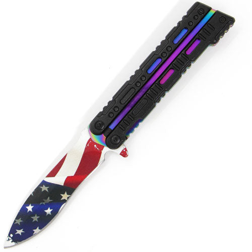 Cutterfly Spring Assisted Knife - American Flag