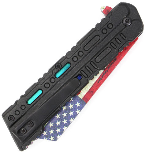 Cutterfly Spring Assisted Knife - American Flag (Razor)