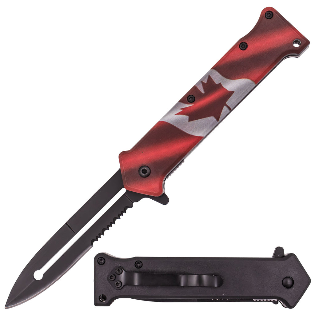 Tiger-USA Spring Assisted Knife - Canadian Joker