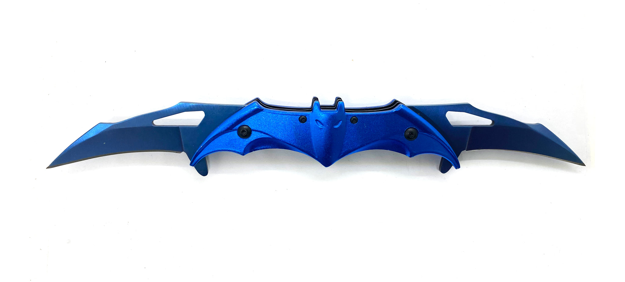 BLUE NINJA BAT WARRIOR SWORD 26.5 OVERALL 2 PCS THROWING KNIFE SET - Edge  Import