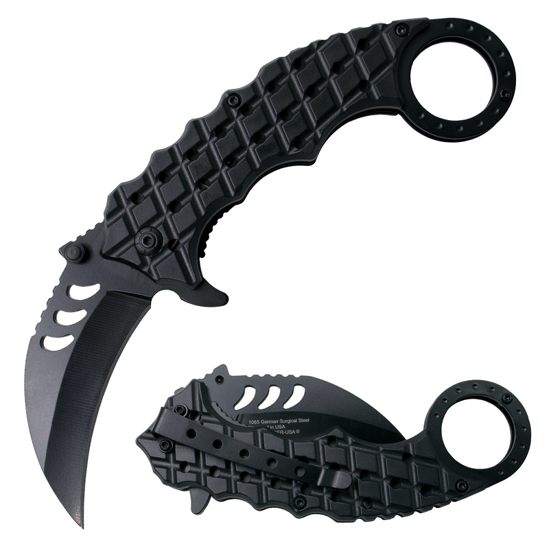 Tiger USA Karambit Style Trigger Assist Knife - BLACK