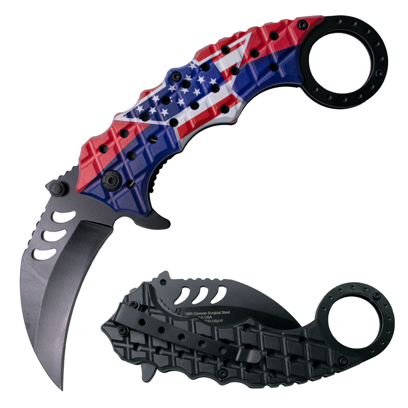 Tiger USA Karambit Style Trigger Assist Knife - USA STAR