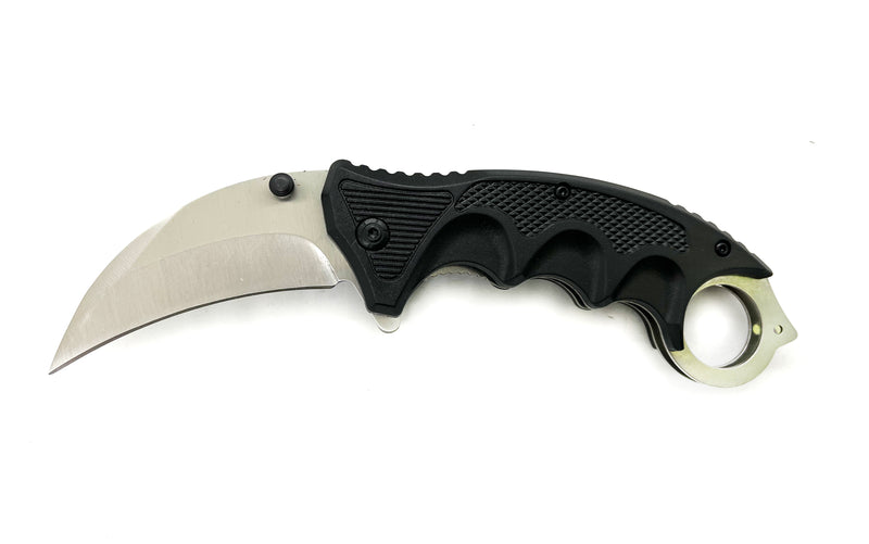 Black & Silver  Folding Knife W.Clip