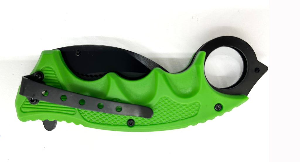 Green Folding Knife W.Clip