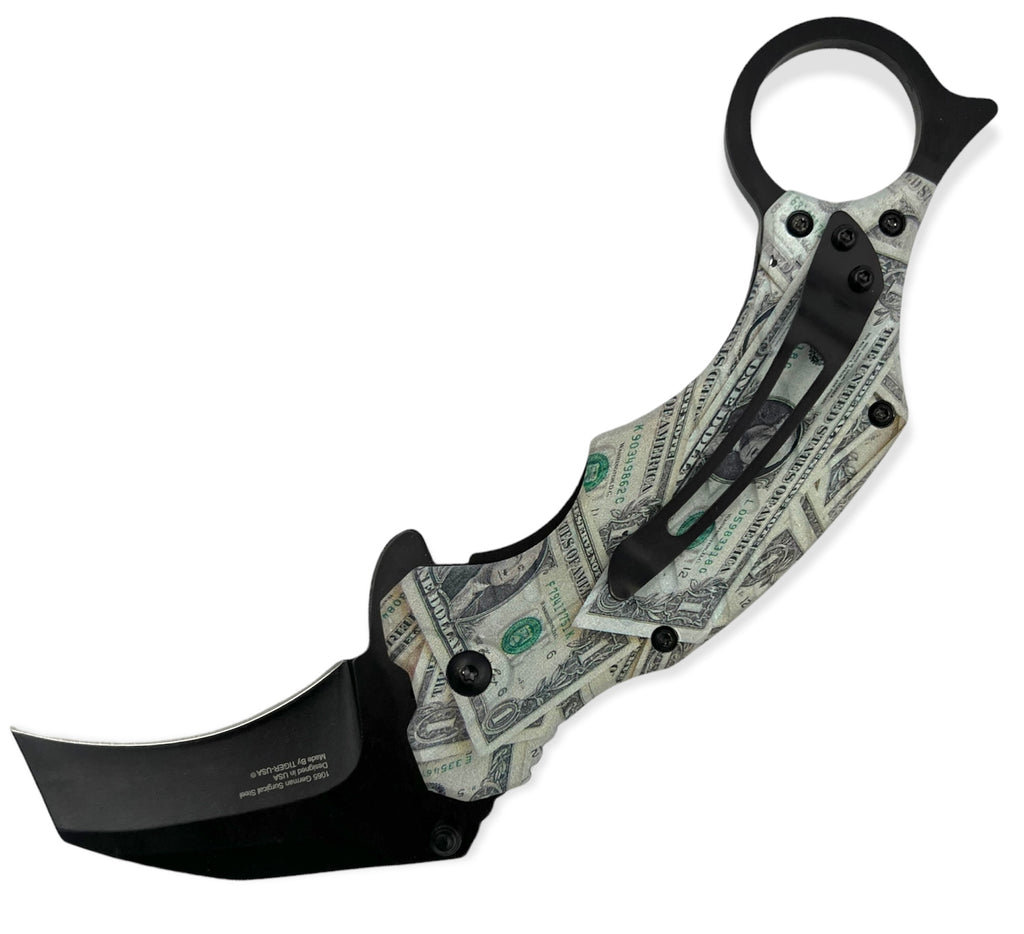 Tiger-USA® Folding Knife Karambit Style DOLLAR