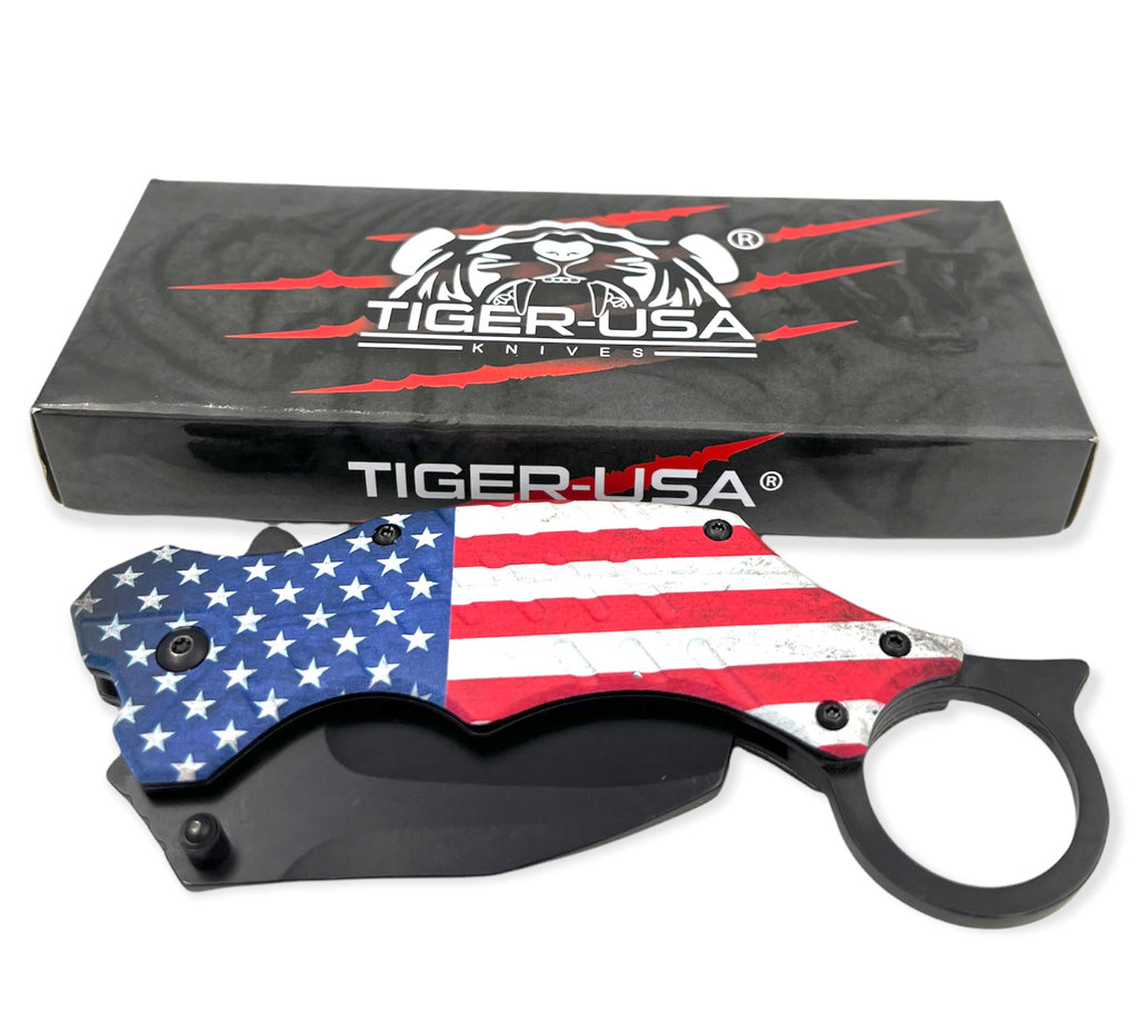 Tiger-USA® Folding Knife Karambit Style  FLG1