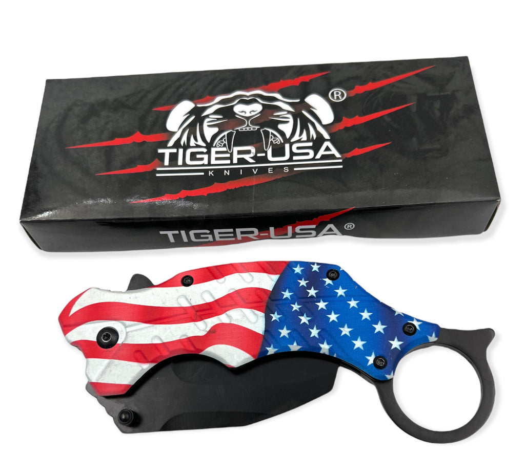 Tiger-USA® Folding Knife Karambit Style FLG4