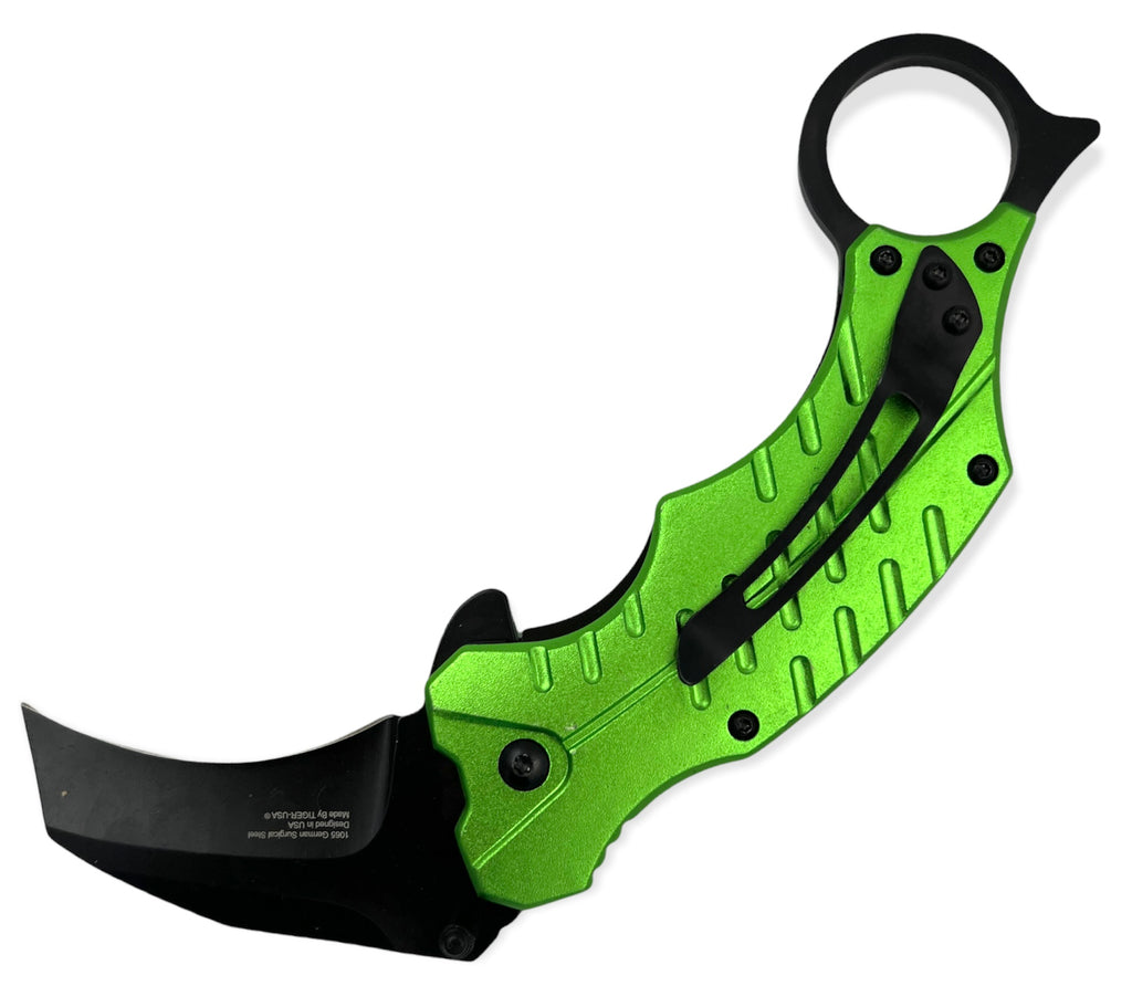 Tiger-USA® Folding Knife Karambit Style GN