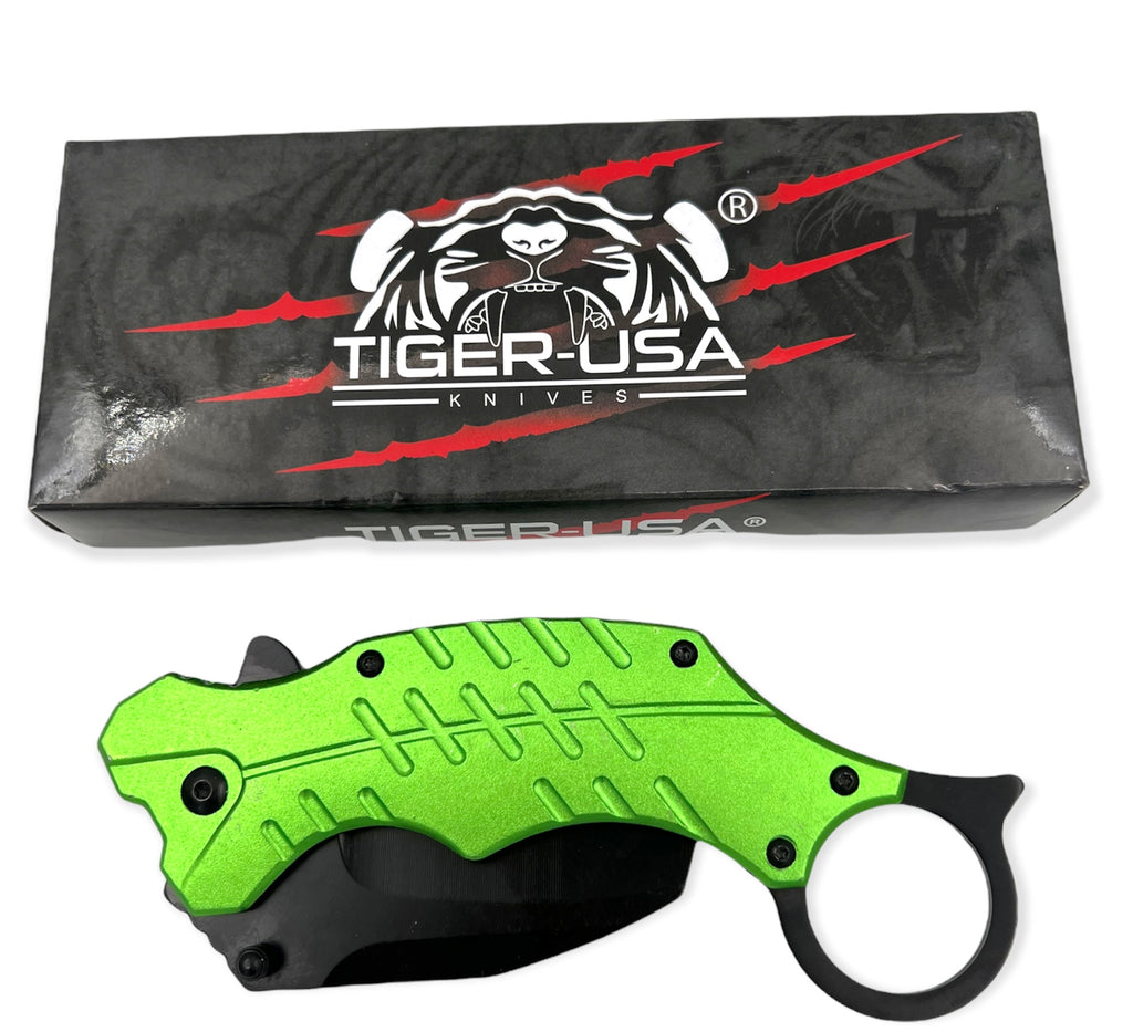 Tiger-USA® Folding Knife Karambit Style GN