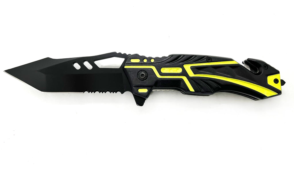 Spring Assisted Blade Tiger-USA YELLOW