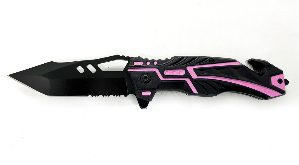 Spring Assisted Blade Tiger-USA PINK