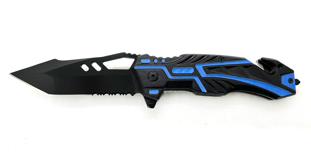 Spring Assisted Blade Tiger-USA RED BLUE