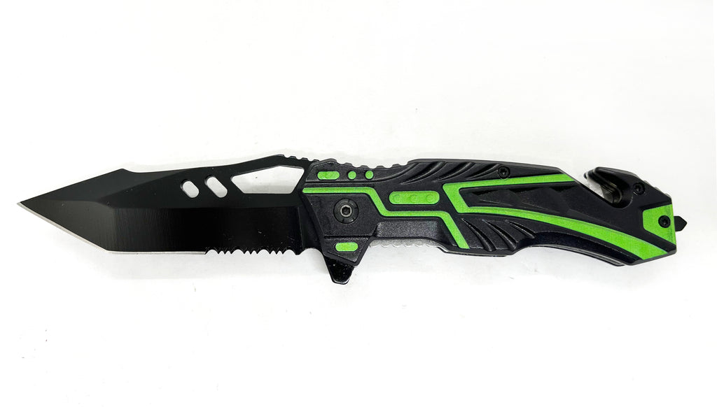 Spring Assisted Blade Tiger-USA RED GREEN