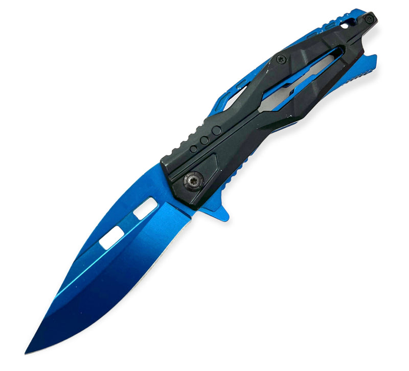 Tiger Usa® Spring Assisted Knife -BLUE