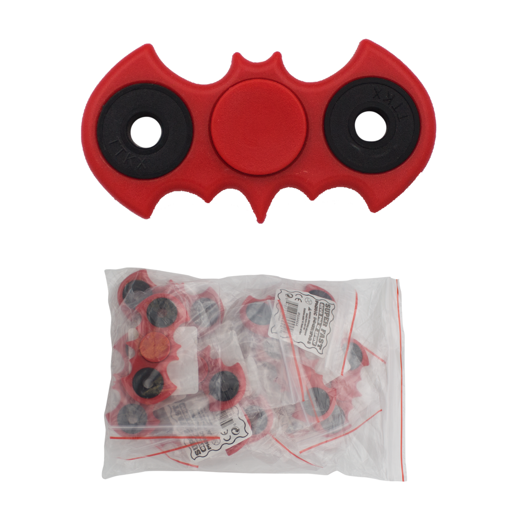 The Bat Fidget Spinners (Red) - 12per bag, , Panther Wholesale- Panther Wholesale