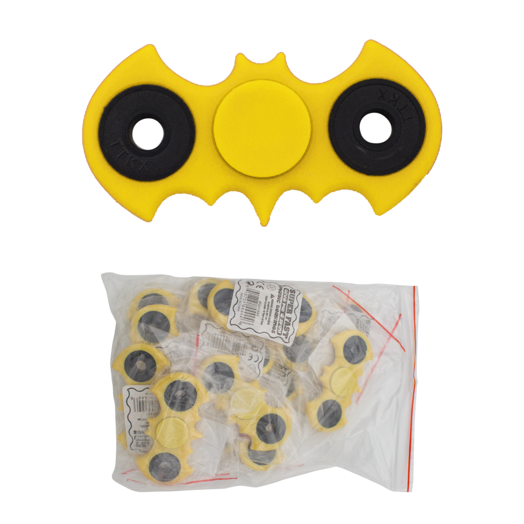 The Bat Fidget Spinners (Yellow) - 12per bag, , Panther Wholesale- Panther Wholesale