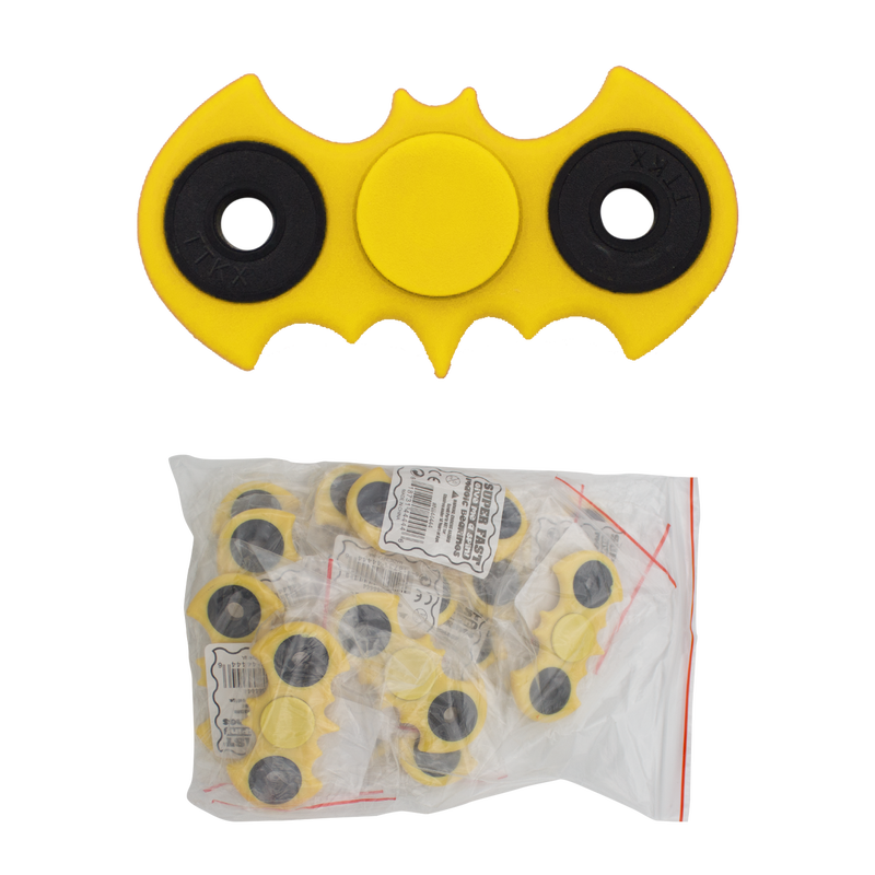 The Bat Fidget Spinners (Yellow) - 12per bag, , Panther Wholesale- Panther Wholesale