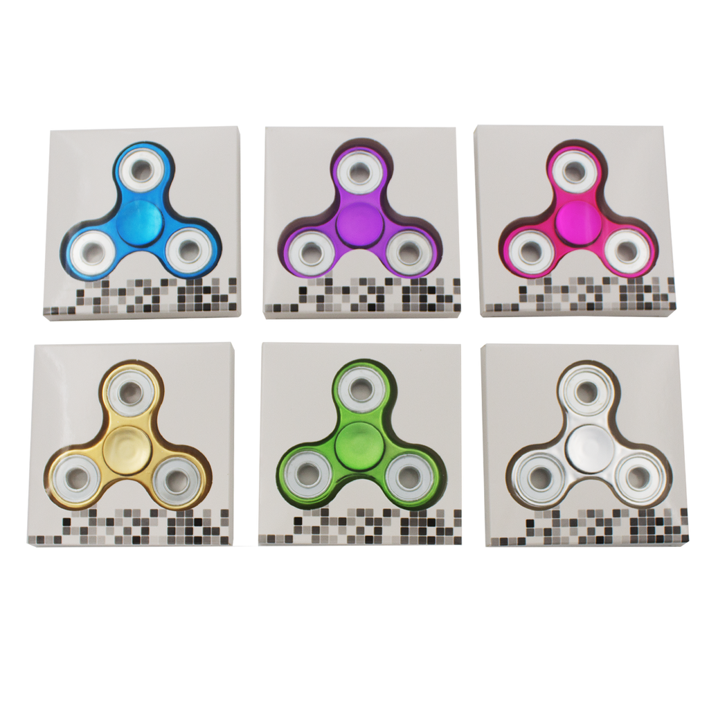 Glossy Fidget Spinners - 12pcs., , Panther Wholesale- Panther Wholesale