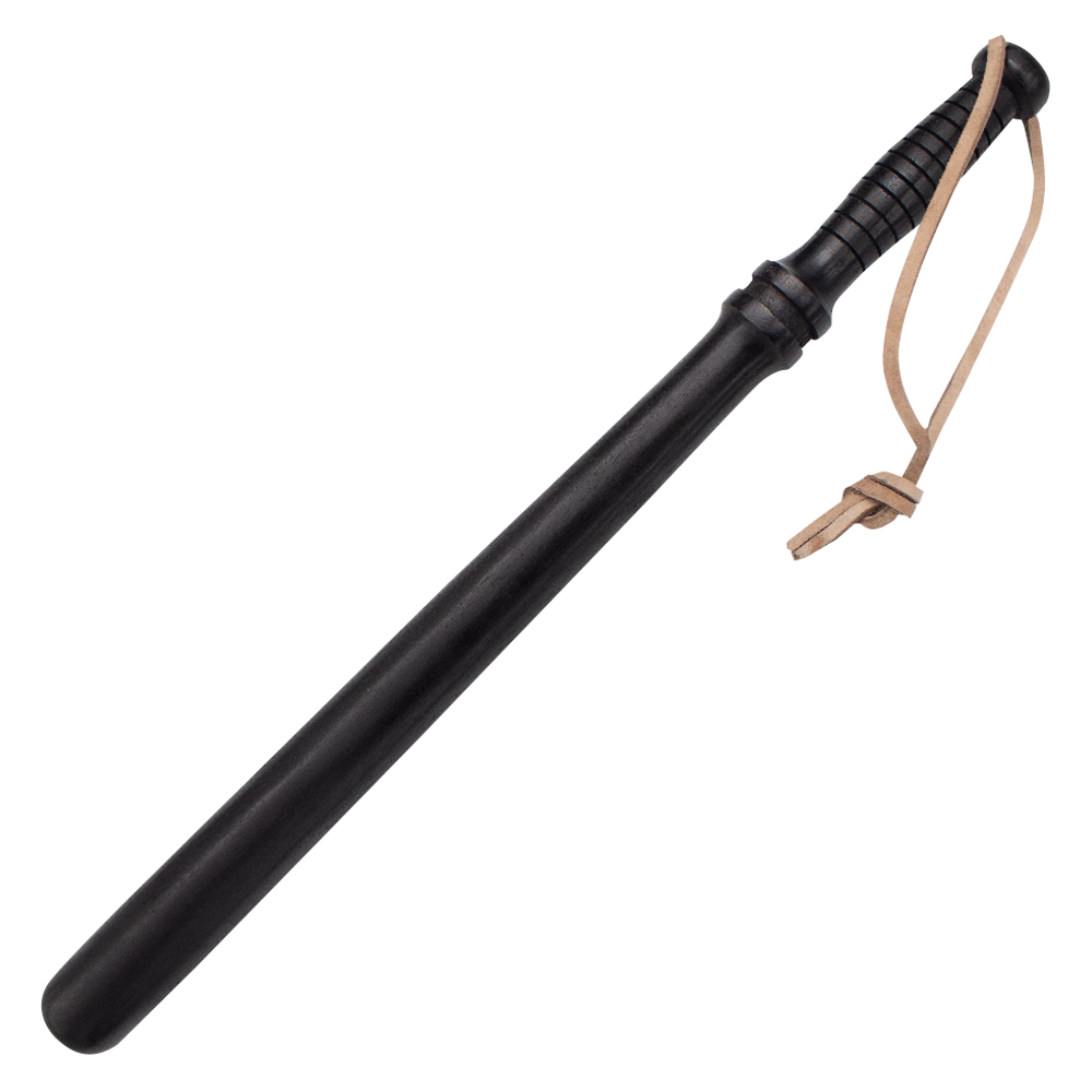 Red Deer Wooden Tire Knocker 24 Inches Classic Design with Leather Carrying Strap and Onyx Black Wood Finish