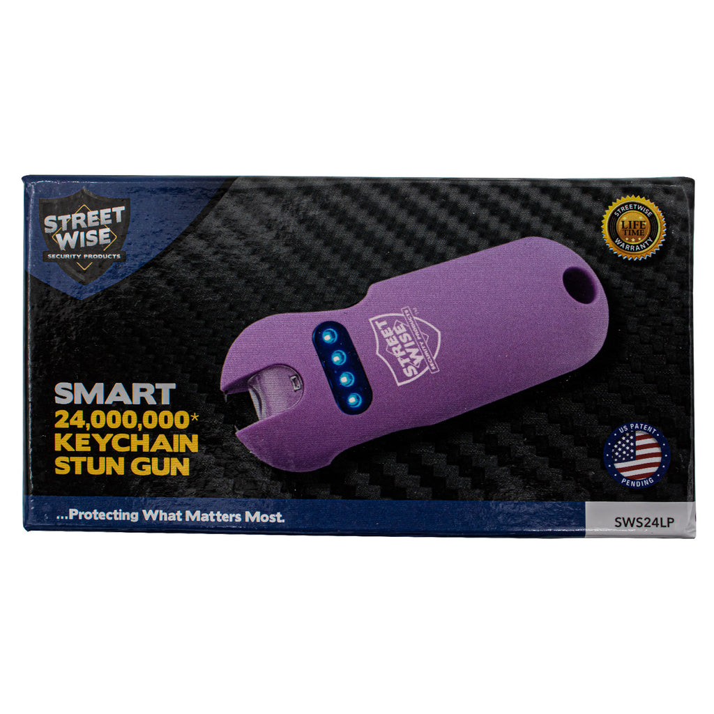 24 Mill SMART Keychain Stun Gun Light Purple