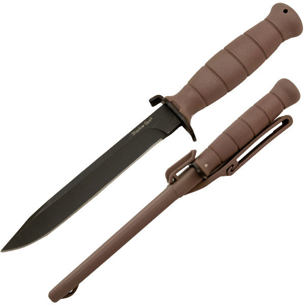 Shadow Ops Knife with Sheath and Attachment, , Panther Trading Company- Panther Wholesale