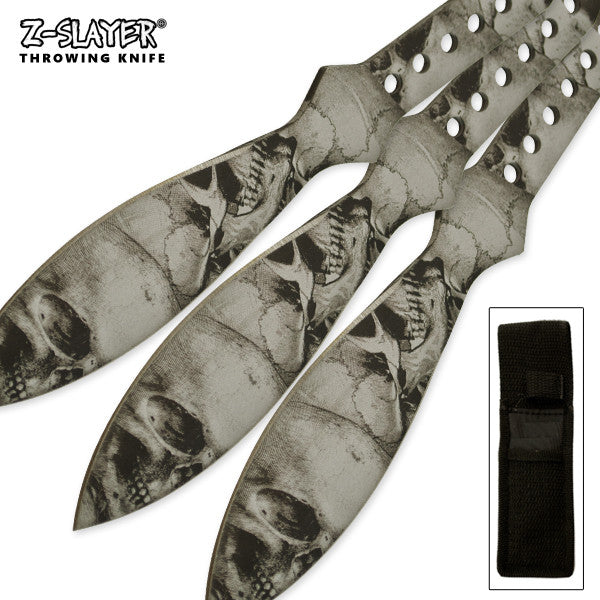 9SSL Silver Throwing Knife 3 PC Kit With Protective Case-img-0