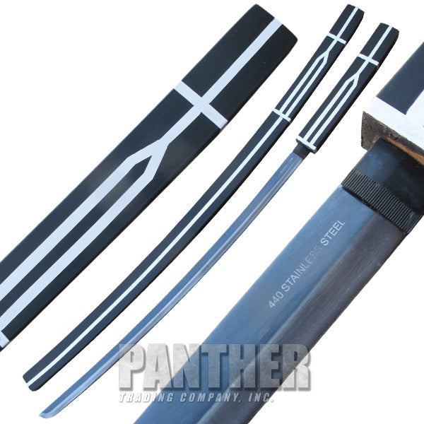 Super Ninja Katana Sword with Wooden Scabbard, , Panther Trading Company- Panther Wholesale