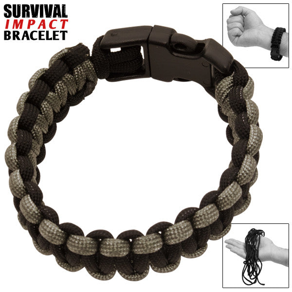 Survival Paracord Bracelet With ABS Plastic Attachment, , Panther Trading Company- Panther Wholesale