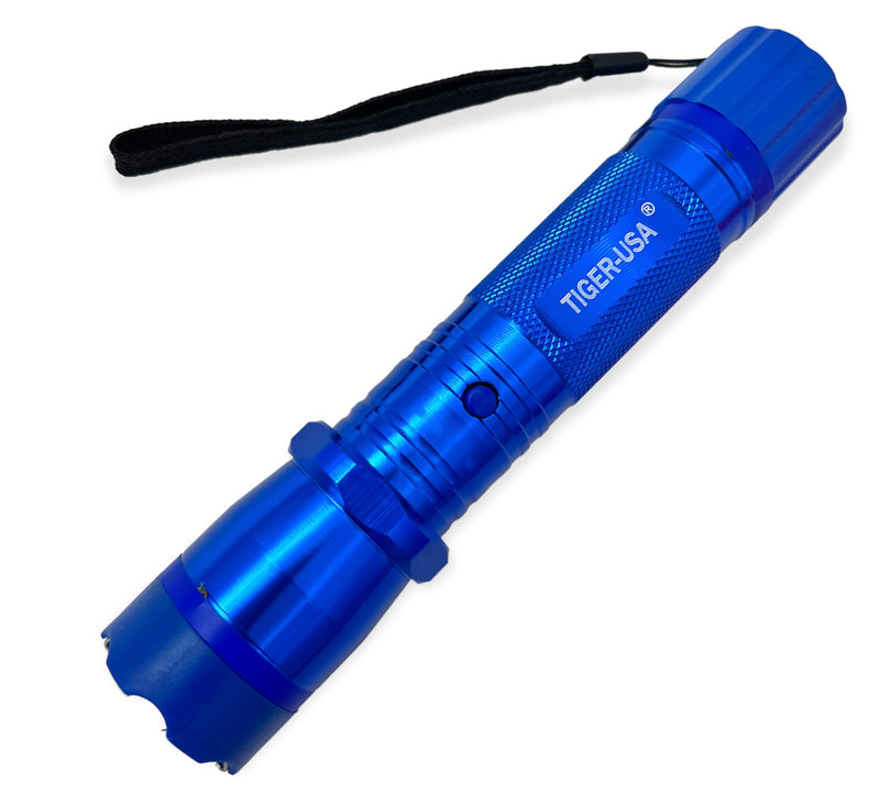 Tiger-USA Xtreme® 100 Mill V Tiger-Omega Stun Gun Flashlight (Blue)