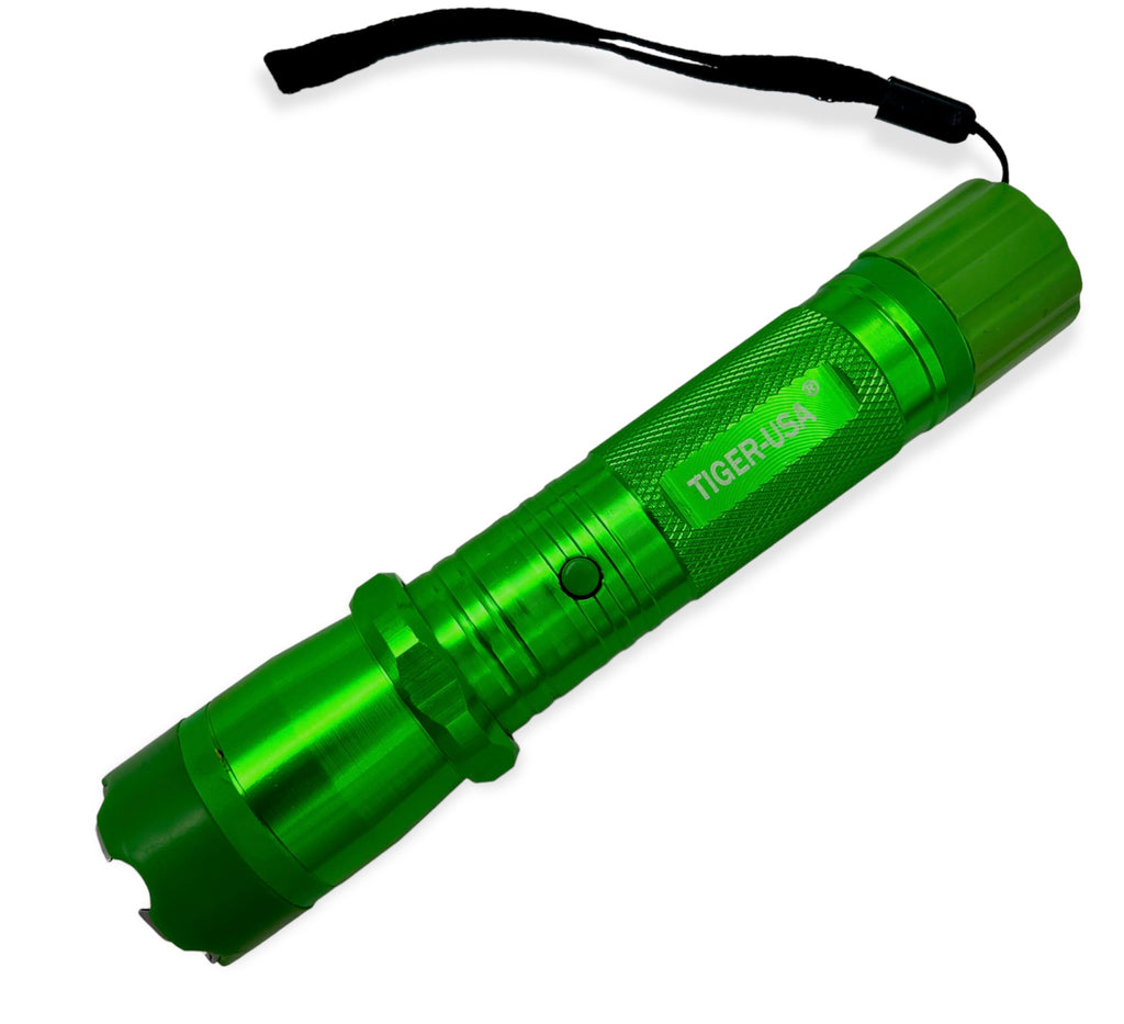 Tiger-USA Xtreme® 100 Mill V Tiger-Omega Stun Gun Flashlight (Green)