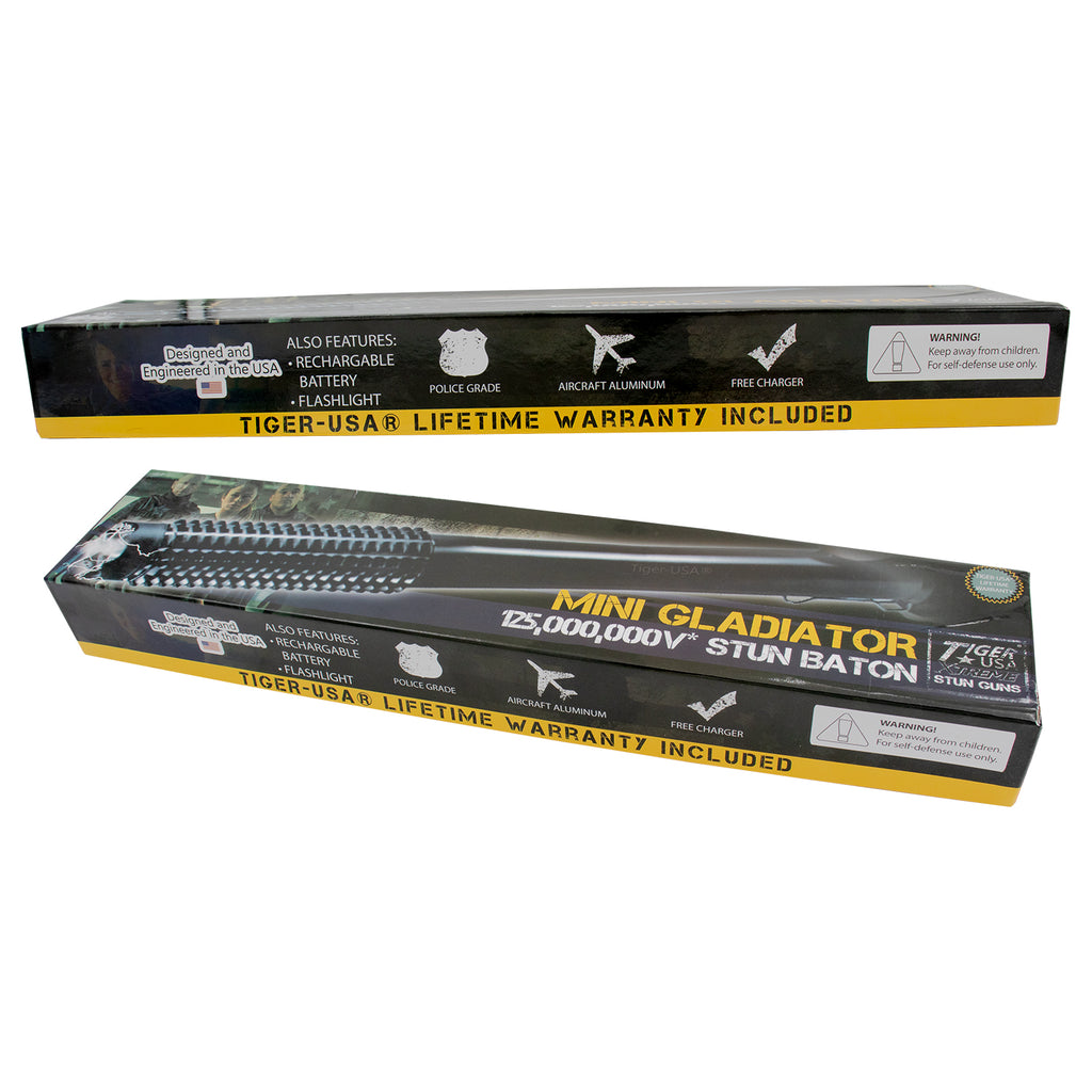 Tiger-USA Xtreme® Mini Gladiator Flashlight Stun Gun Baton 125,000,000 Volts