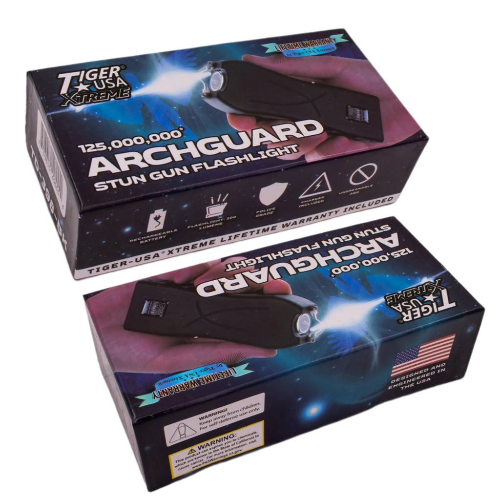 125 Million Archguard Stun Gun Flashlight 200 Lumens