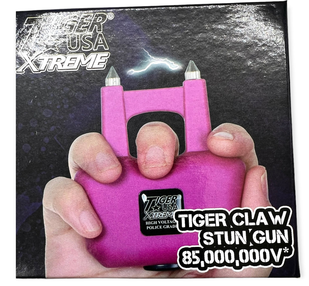 Dark Purple 85 Mill Volt Tiger-USA Xtreme Tiger Claw Stun Gun