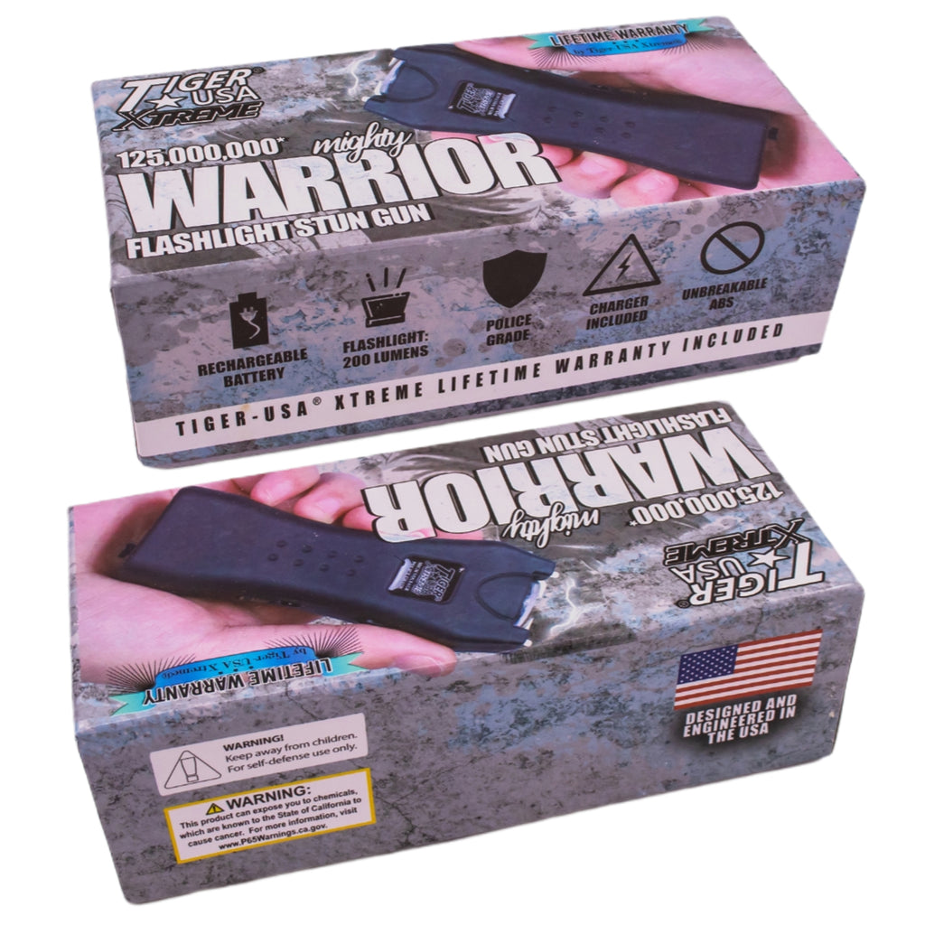 125 Million Mighty Warrior Stun Gun with 200 Lumens Flashlight