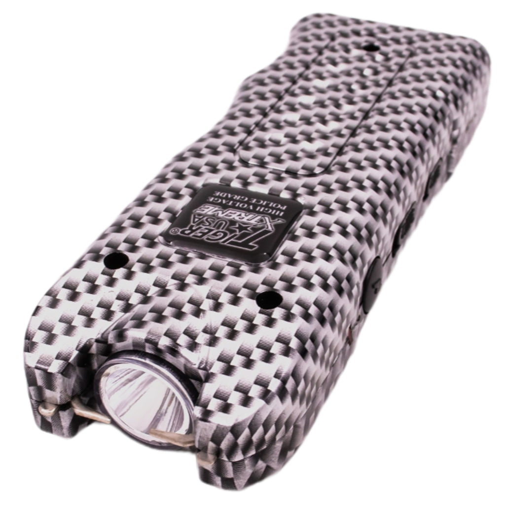 135 Million Origin Stun Gun with 200 Lumens Flashlight (Carbon Fiber)