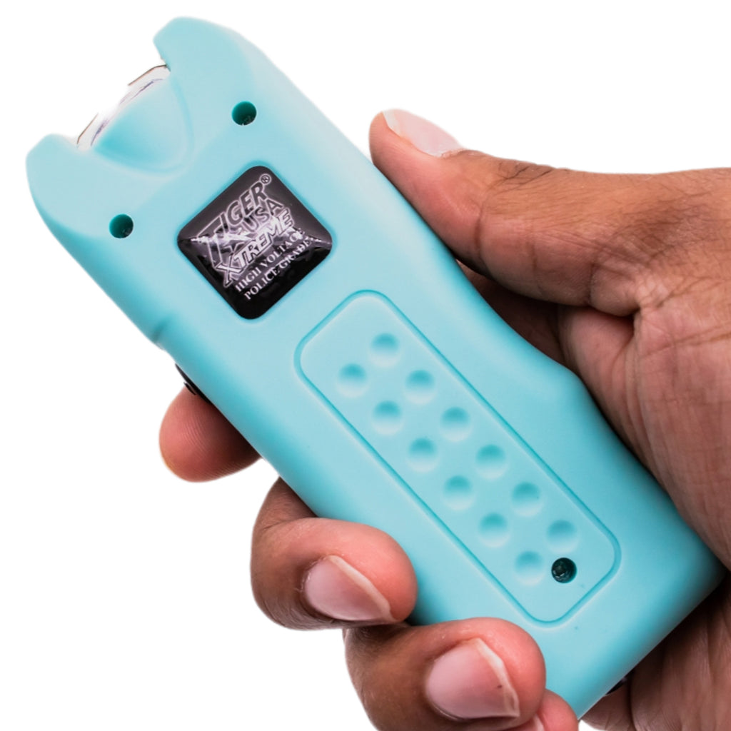 135 Million Origin Stun Gun with 200 Lumens Flashlight (Teal)