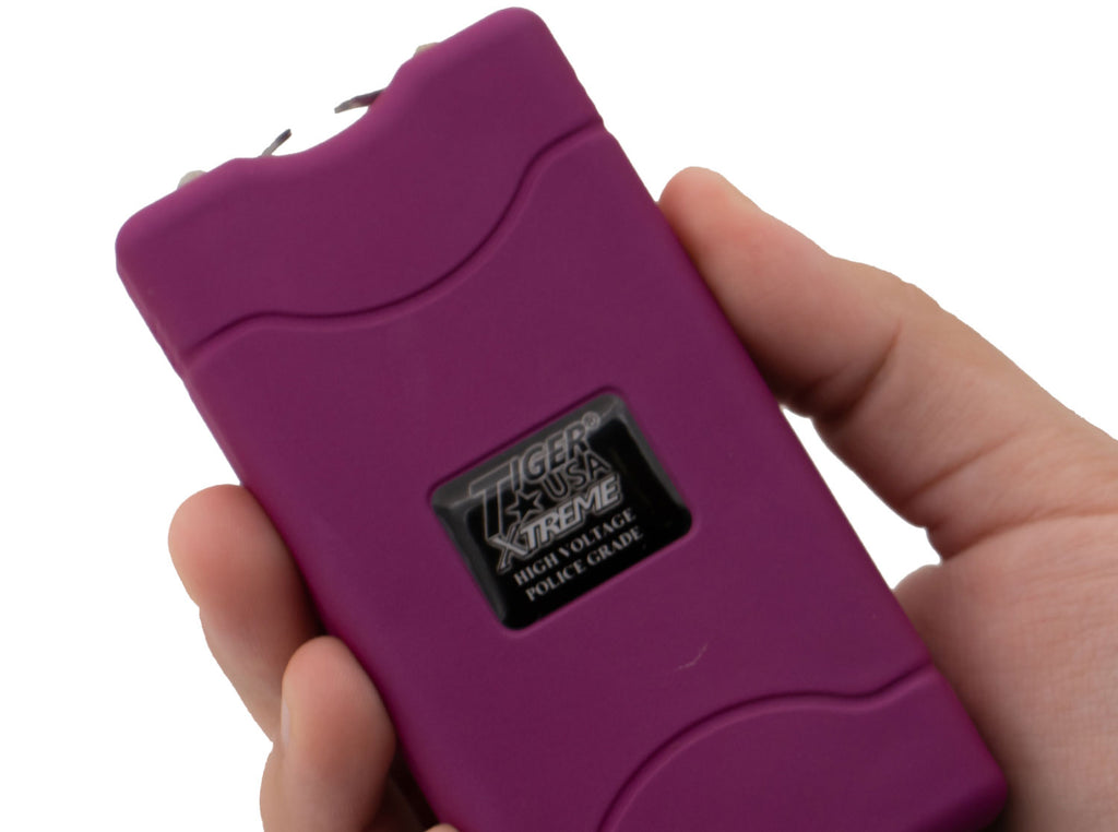 Tiger-USA Xtreme® 96 Mill Dark Purple Rechargeable Stun Gun & Flash Light