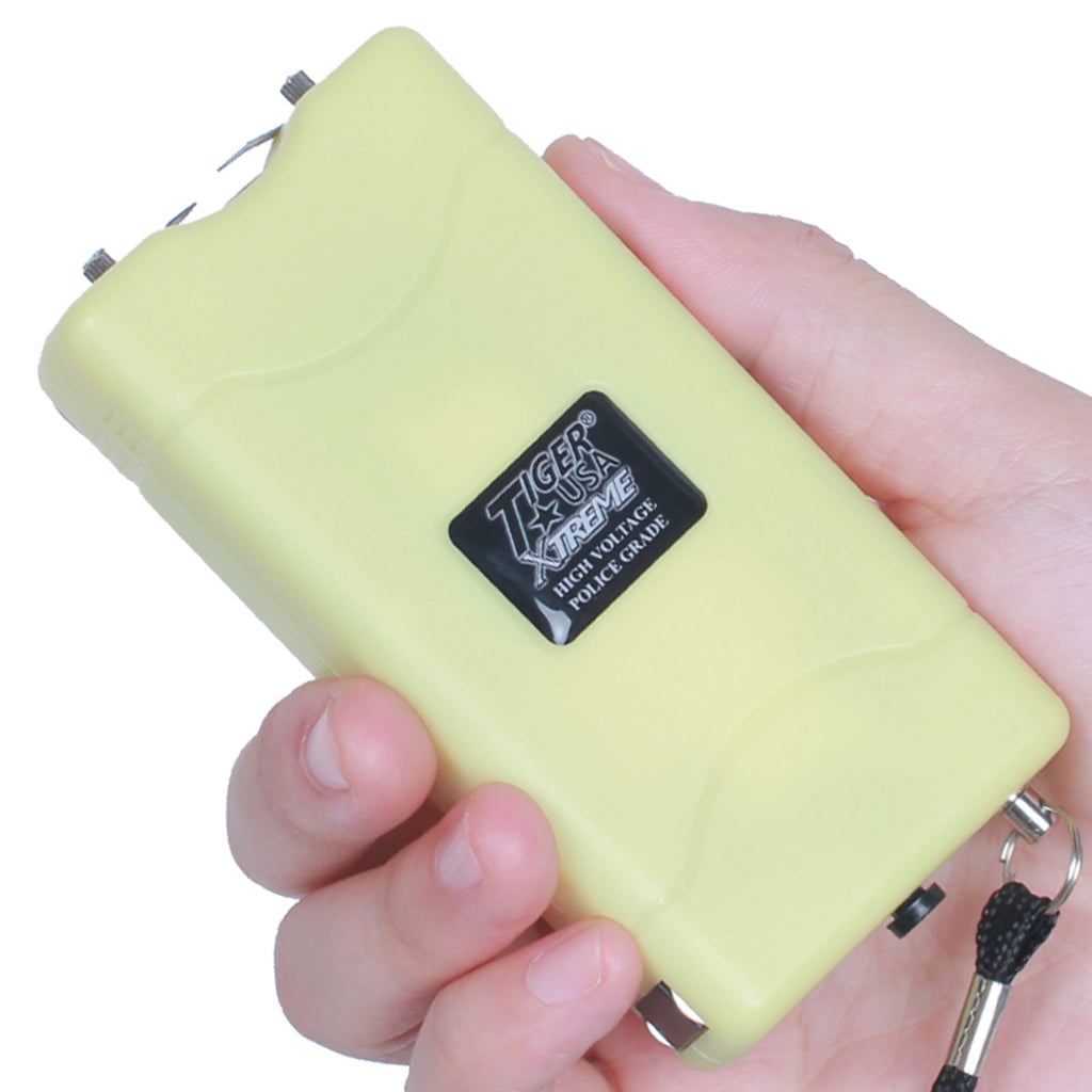 96 Mill Yellow Rechargeable Stun Gun & Flash Light