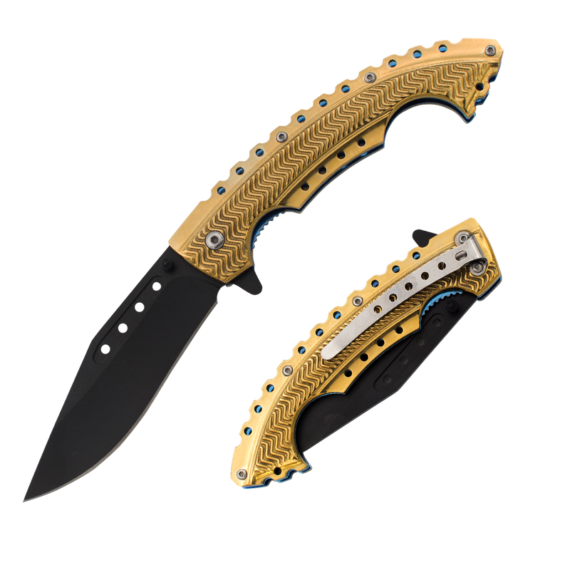 Gold Rush Trigger Action Knife, , Panther Trading Company- Panther Wholesale