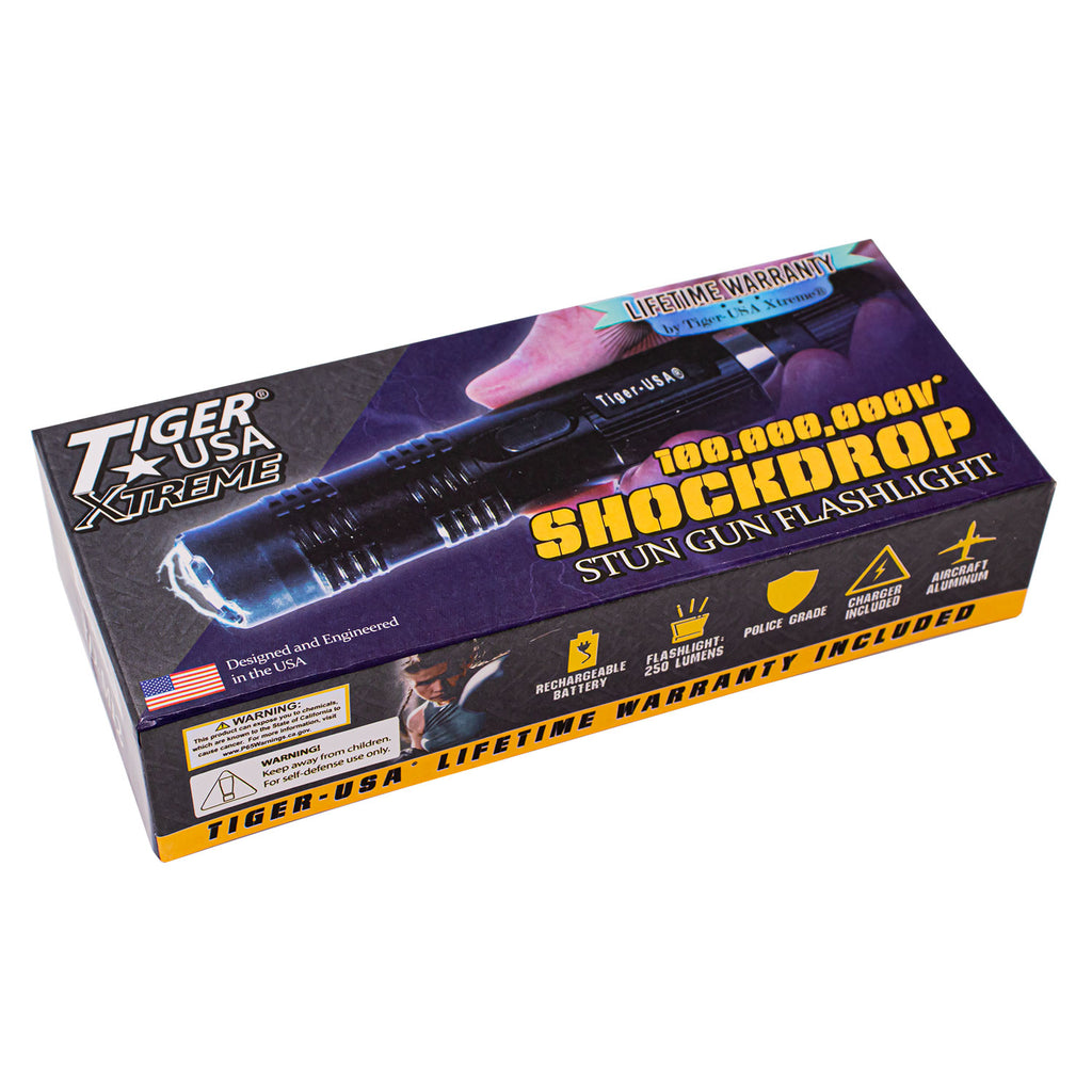 SHOCKDROP Tiger-USA Xtreme® 100 Mill Stun Gun Flashlight