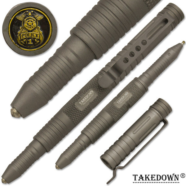 Police & Law Enforcement Tactical Self-Defense Tool & Pen Grey, , Panther Trading Company- Panther Wholesale