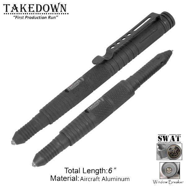 SWAT Tactical public safety & Writing Tool Tactical Black Pen, , Panther Trading Company- Panther Wholesale