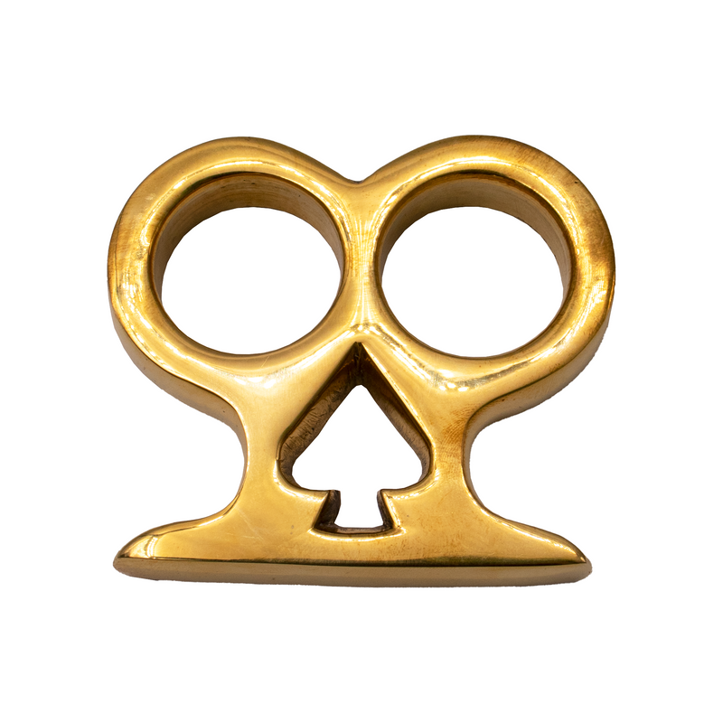 Ace of Spades Two Finger Brass Knuckle Duster