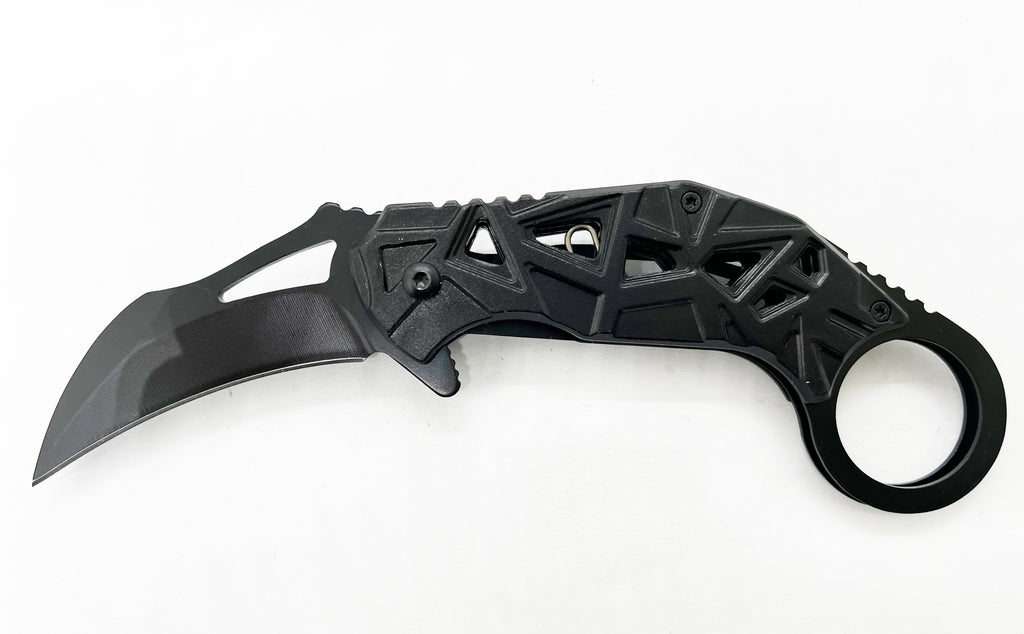 Tiger USA Spring Assisted Knife Karambit  BLACK