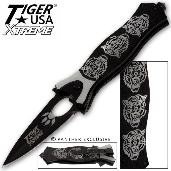 Tiger USA Xtreme Tiger Roar Knife - Silver, , Panther Trading Company- Panther Wholesale