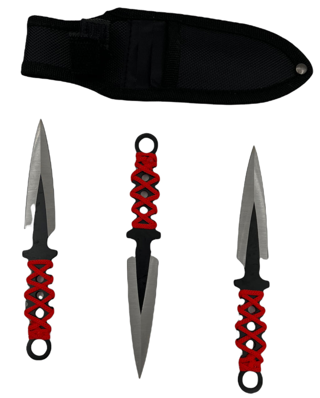 Tiger-USA®3 PC  Throwing Knives with red corb wrap with case (Set of 3)