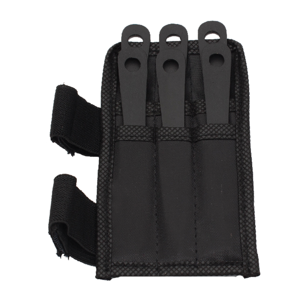 6 PC 4.5 Inch Mini Throwing Knives W/ Wrist Carrying Case, , Panther Trading Company- Panther Wholesale