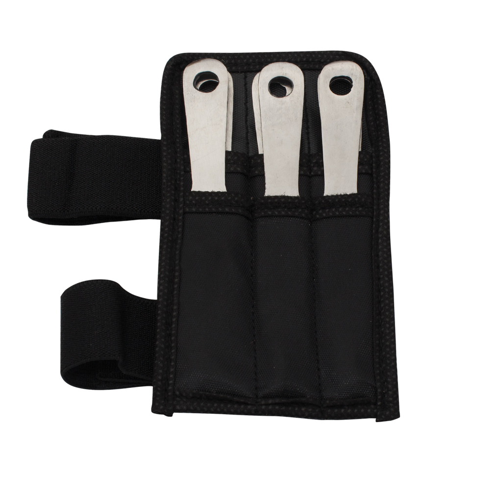 6 PC 4.5 Inch Mini Throwing Knives W/ Wrist Carrying Case, , Panther Trading Company- Panther Wholesale
