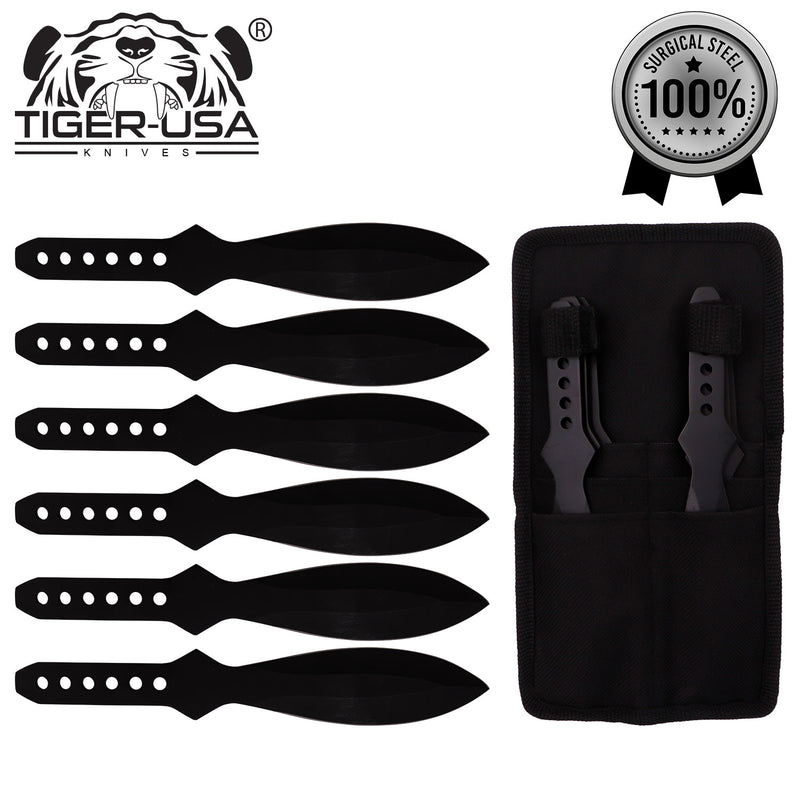 6.5 Inch 4 Oz Tiger Thrower Throwing Knives (Set of 6)