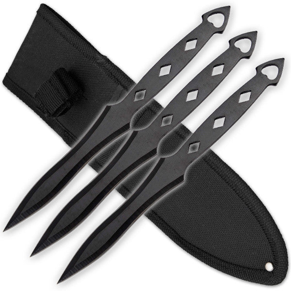 6PC 6.5 Black Widow Assorted Technicolor Ninja Throwing Knife Set +Sh –  KCCEDGE